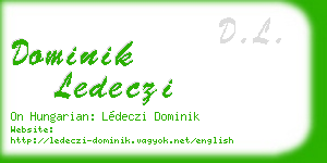 dominik ledeczi business card