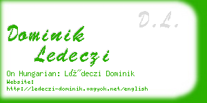 dominik ledeczi business card